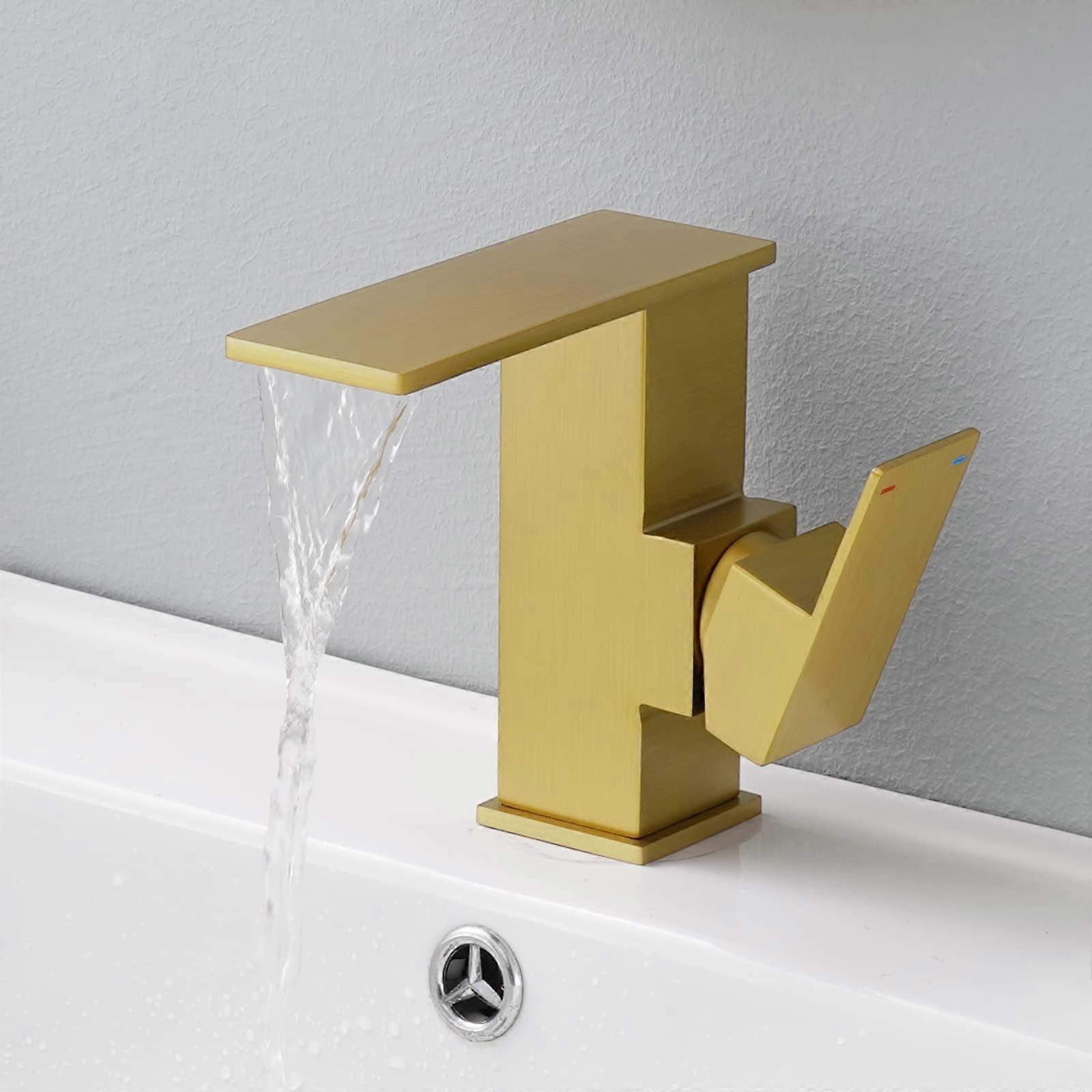 Golden bathroom faucet for modern home decor and functional use