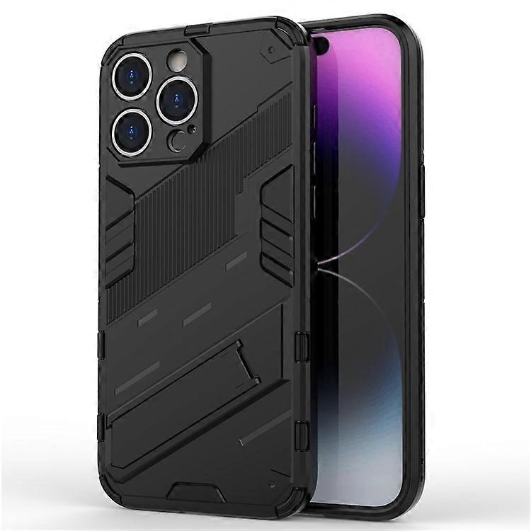 Compatible For iPhone 16 Pro Max Case PC+TPU Shockproof Phone Cover with Kickstand