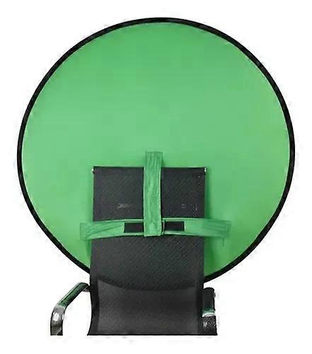 Portable Webcam Background Green Screen Chair for Video Conferencing Chats, Backdrop Video Calls (142cm/4.65ft, Dual-Sided Green/Blue)