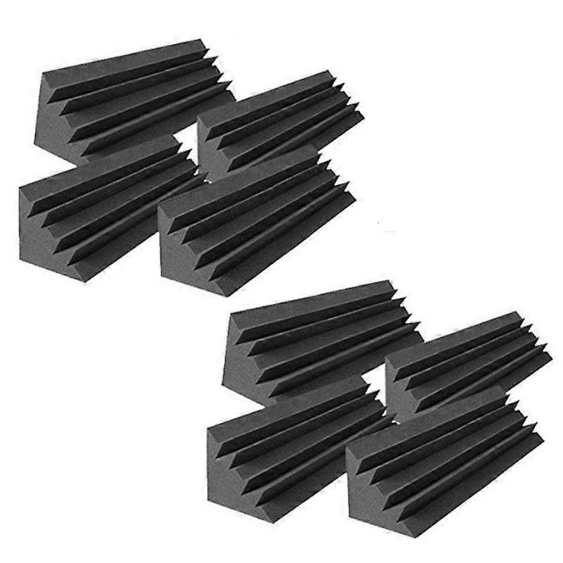 8pcs Acoustic Studio Acoustic Sound Absorbing Foam, Sound Treatment Bass Trap Horn, Wedges Sound Panels, 12X12x48cm
