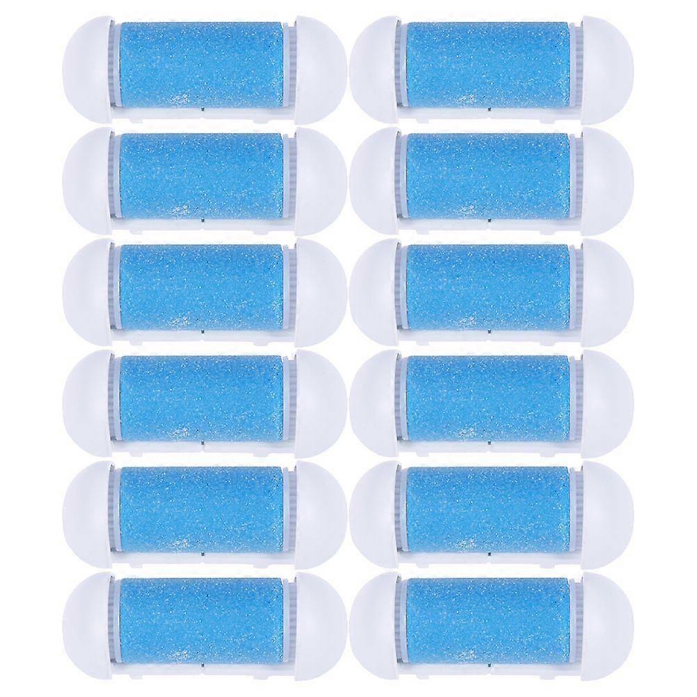 12pcs Meuleuse de pied Outil de remplacement Pied Peau morte Enlèvement Des têtes de rouleau