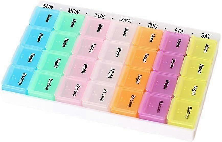Weekly Pill Box - 7 Days 28 Compartments (1 Pack)