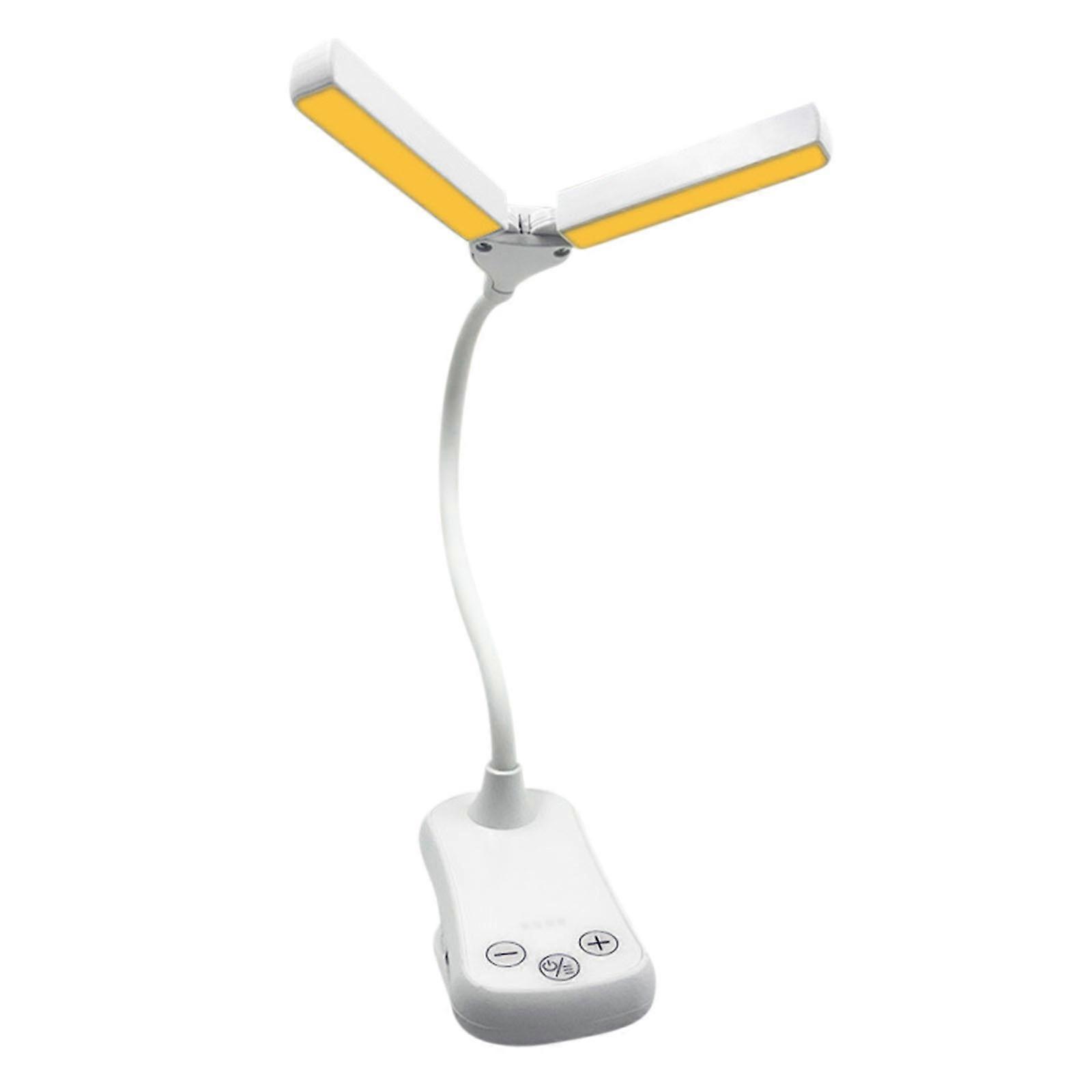 Double Headed Charging Small Book Light With Three Key Control Light Eye Protection Clip Book Light Mood Lighting