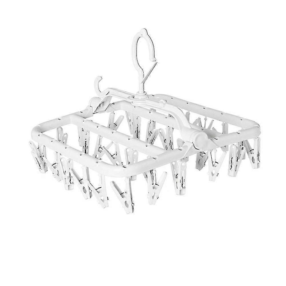 Plastic Clothes Hanger, Suitable For Dormitory Multifunctional Square Windproof Socks Folding