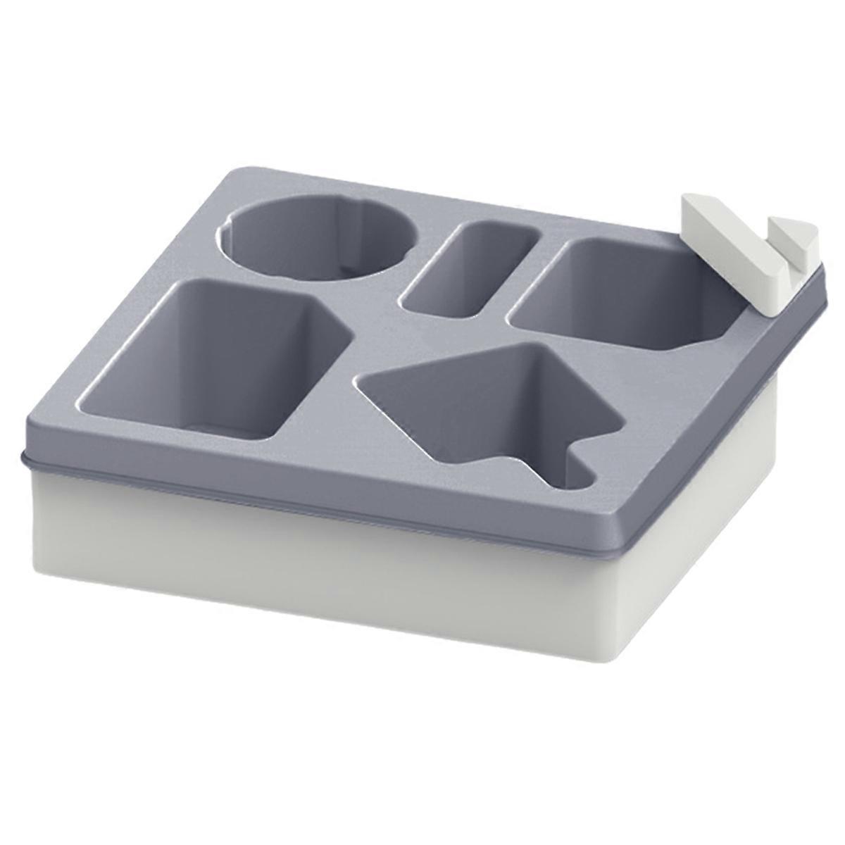 Sofa Cup Holder Tray Car Back Seat Cup Holder Portable Beach Camping Snack Storage Box Gray