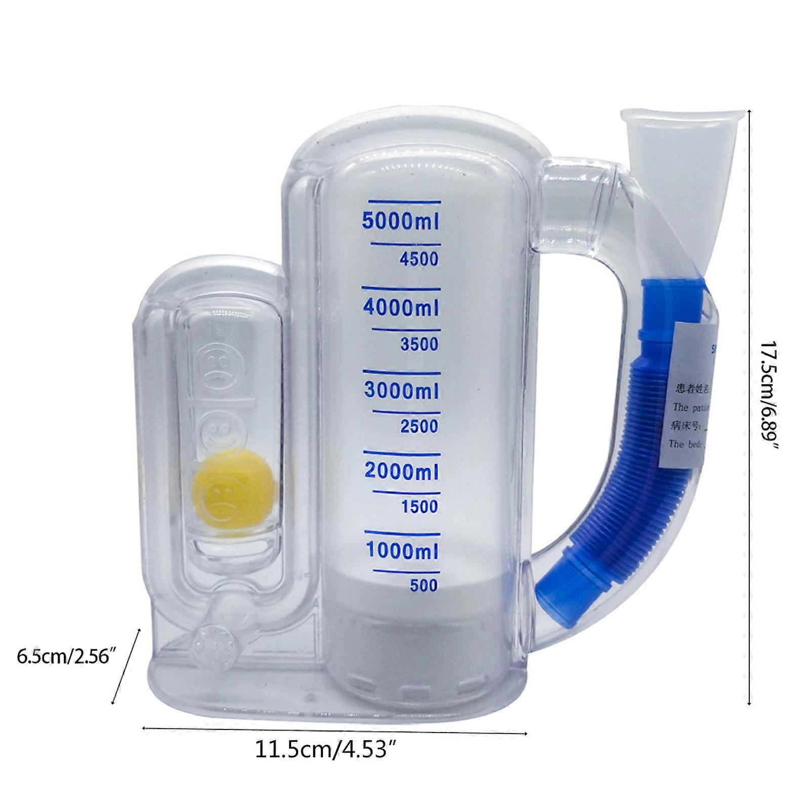 Lung Breathing Exerciser,3000/5000ml Breathing Exerciser Durable Rehabilitation Tool Lung Function Training Accessories