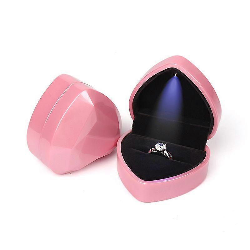 Hjärtformad Ringask Smycken Rosa