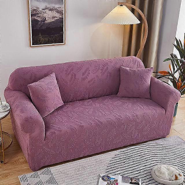 Living Room Sofa Cover Solid Color Elastic Combination Full Package Thick Jacquard Sofa Covers General Furniture Protective
