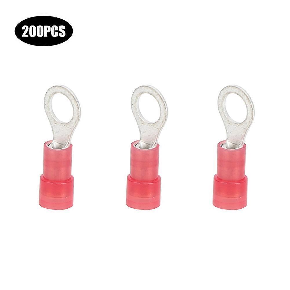 200Pcs O-Type RNY1-5D Wire Crimp Terminal Connector Kit Electrical Cold Pressed Terminal