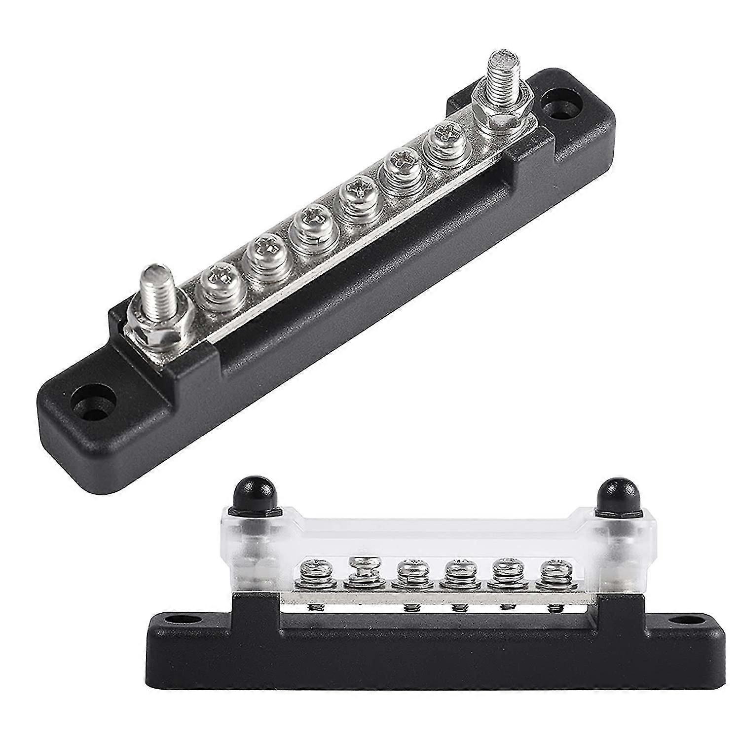 6 Position Bus Bar Terminal, 130a / 150a, For Car Boat Marine Power Distribution Terminal Block
