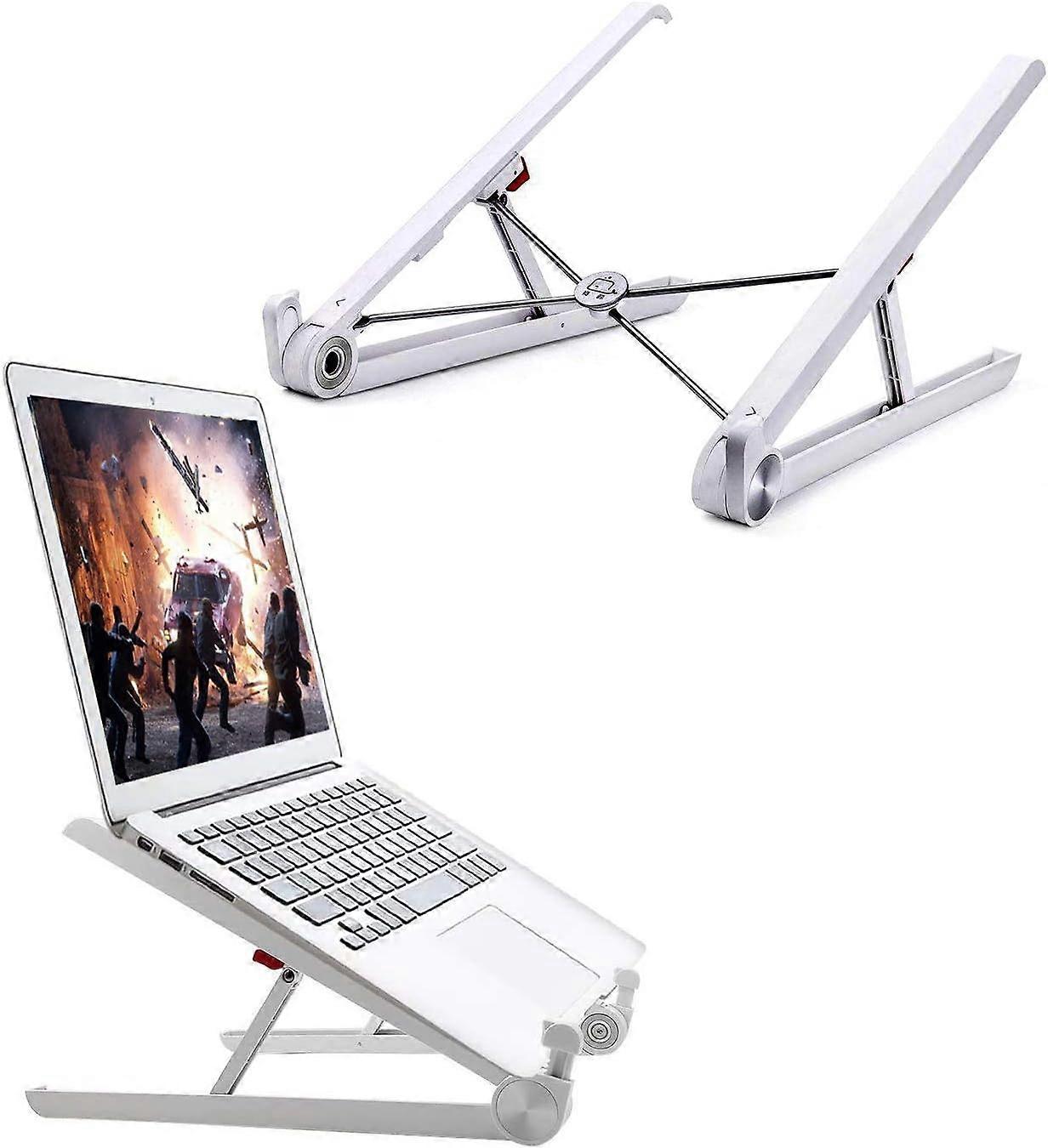 Portable Laptop Desk Stand Foldable Ventilation (White) DhM