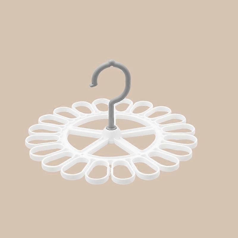 360 Degree Rotatable Sock Hanger With 20 Clips Round Laundry Drying Rack