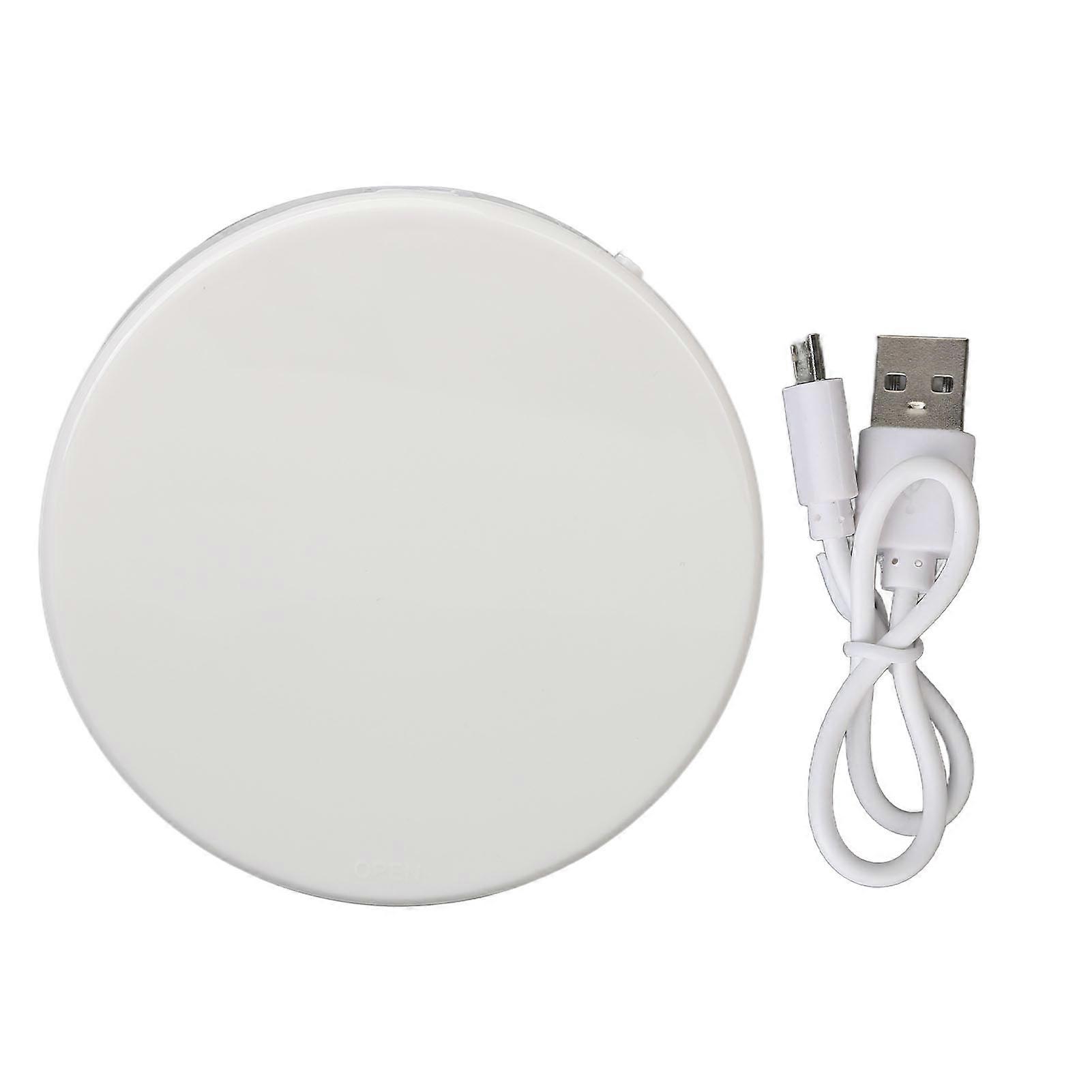 3X Magnifying Compact Double Sided LED Adjustable Lighting Rechargeable Foldable Pocket Makeup Mirror White