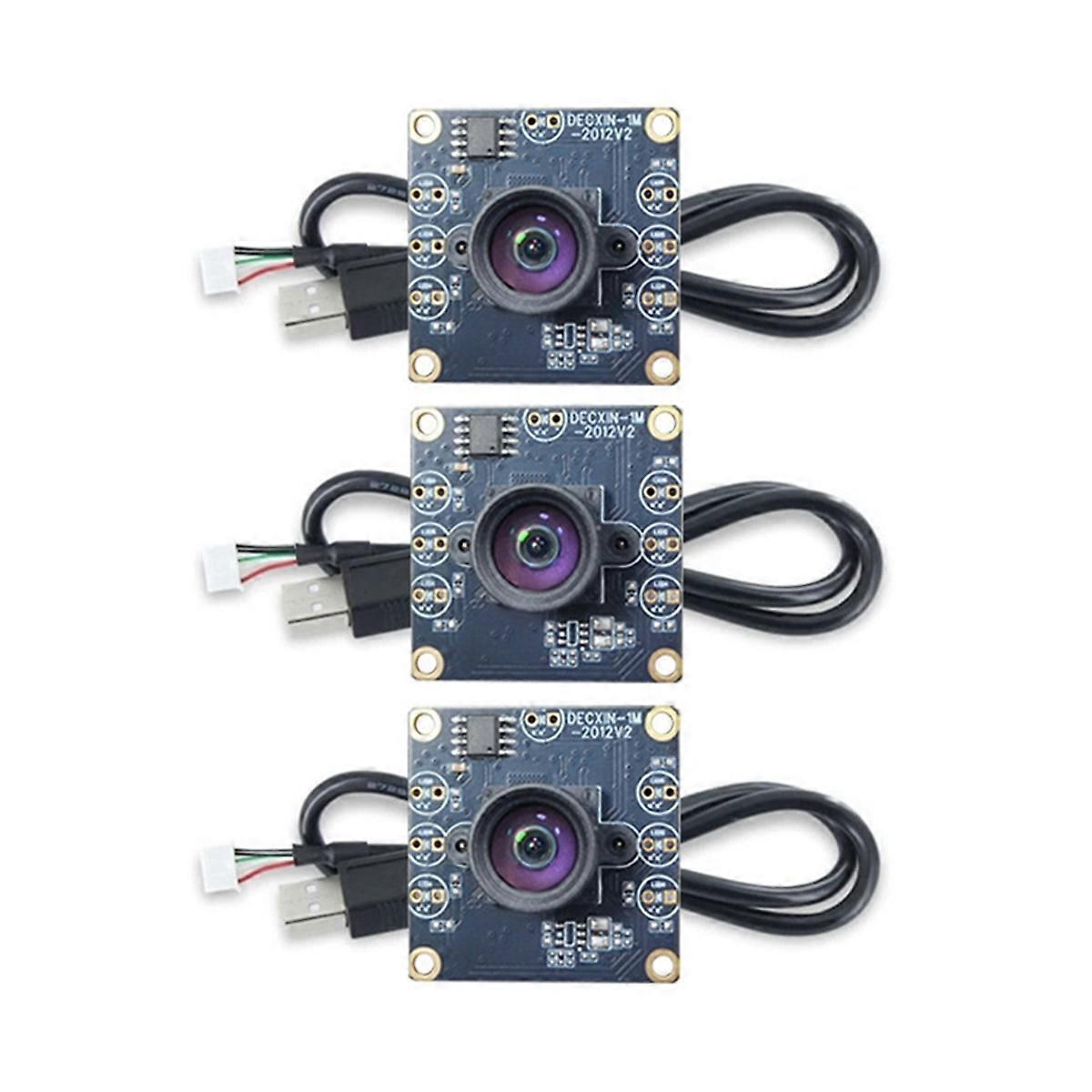 100 Degree Camera Module 1MP OV9732 1280x720 USB Free Driver Manual Focus with 60cm USB Cable for WinXP/7/8/10 3 Sets