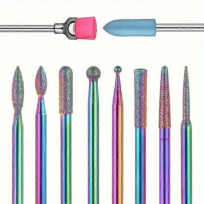 Nail Drill Bits 10Pcs 3/32"(2.35mm) Diamond Drill Bit Set