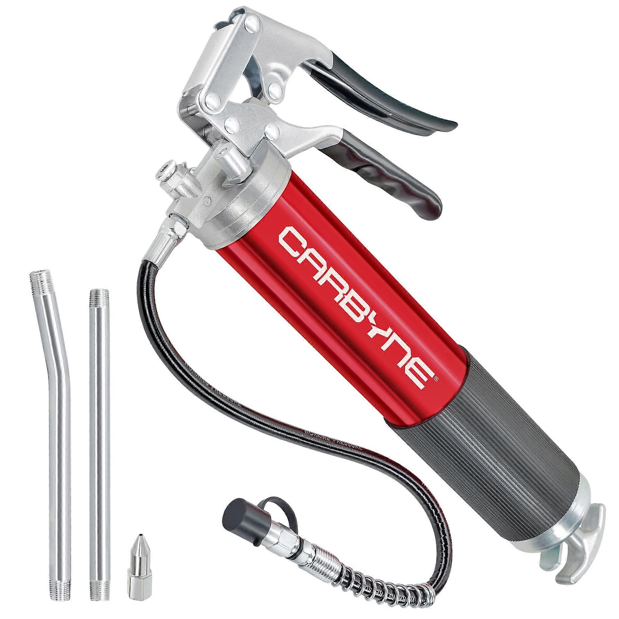 Grease Gun Pistol Grip 7500 PSI Anodized Aluminum Barrel Heavy Duty Professional Quality Lubrication Tool