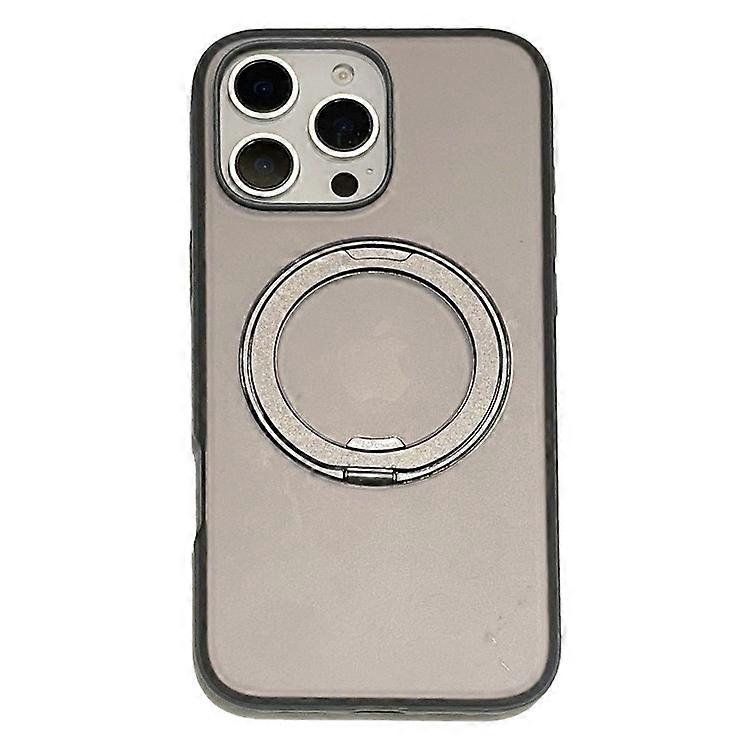 Compatible For iPhone 16 Pro Max Magnetic Case PC + TPU Kickstand Phone Back Cover