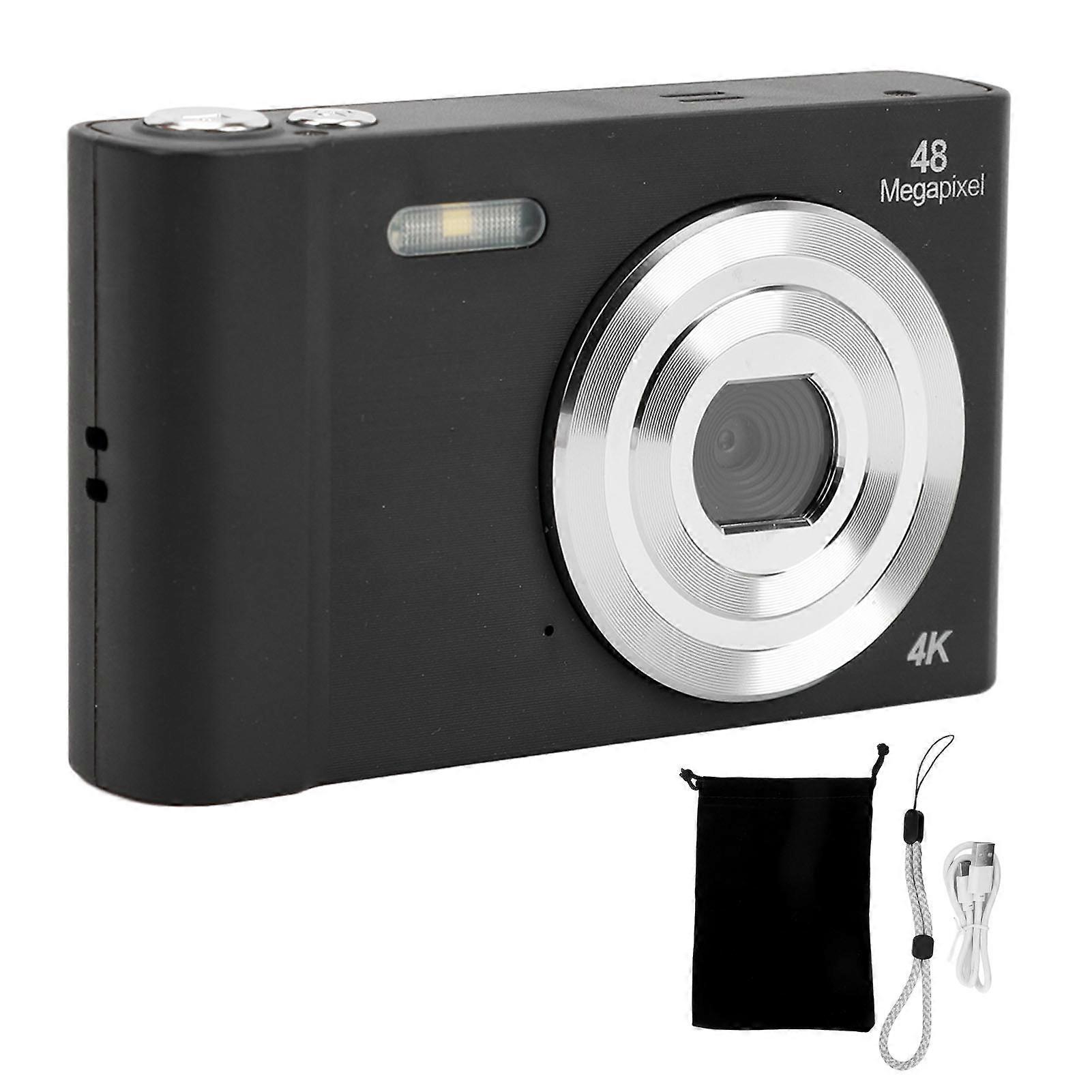 4K Digital Camera - 48MP, 16X Zoom, Compact & Portable with 2.4" HD Display, Expandable Storage