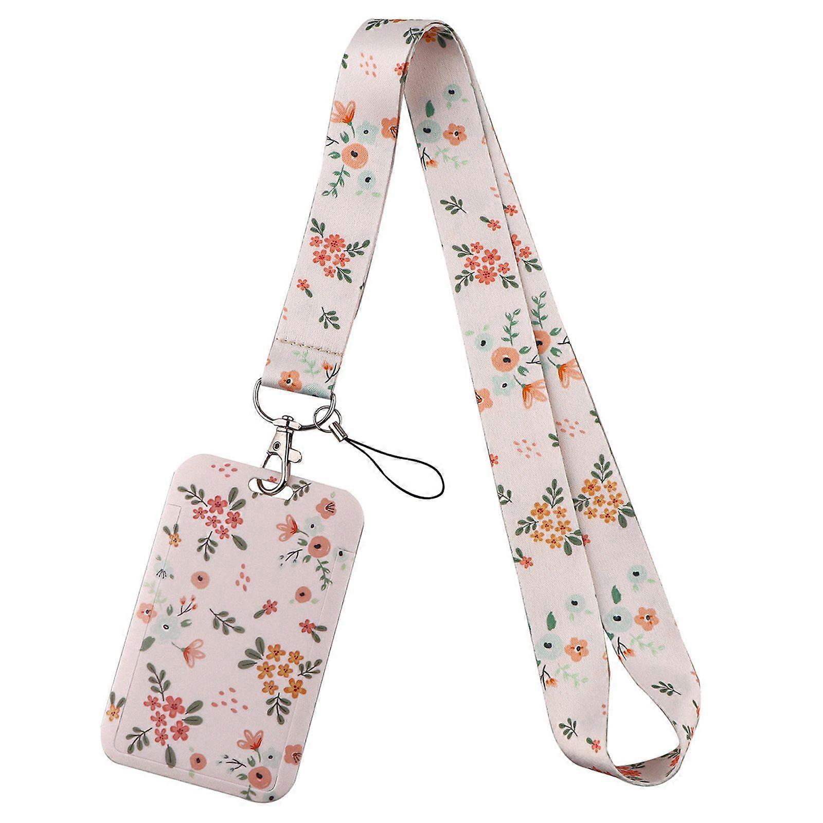 1pcs flower theme card sleeve +1pcs lanyard