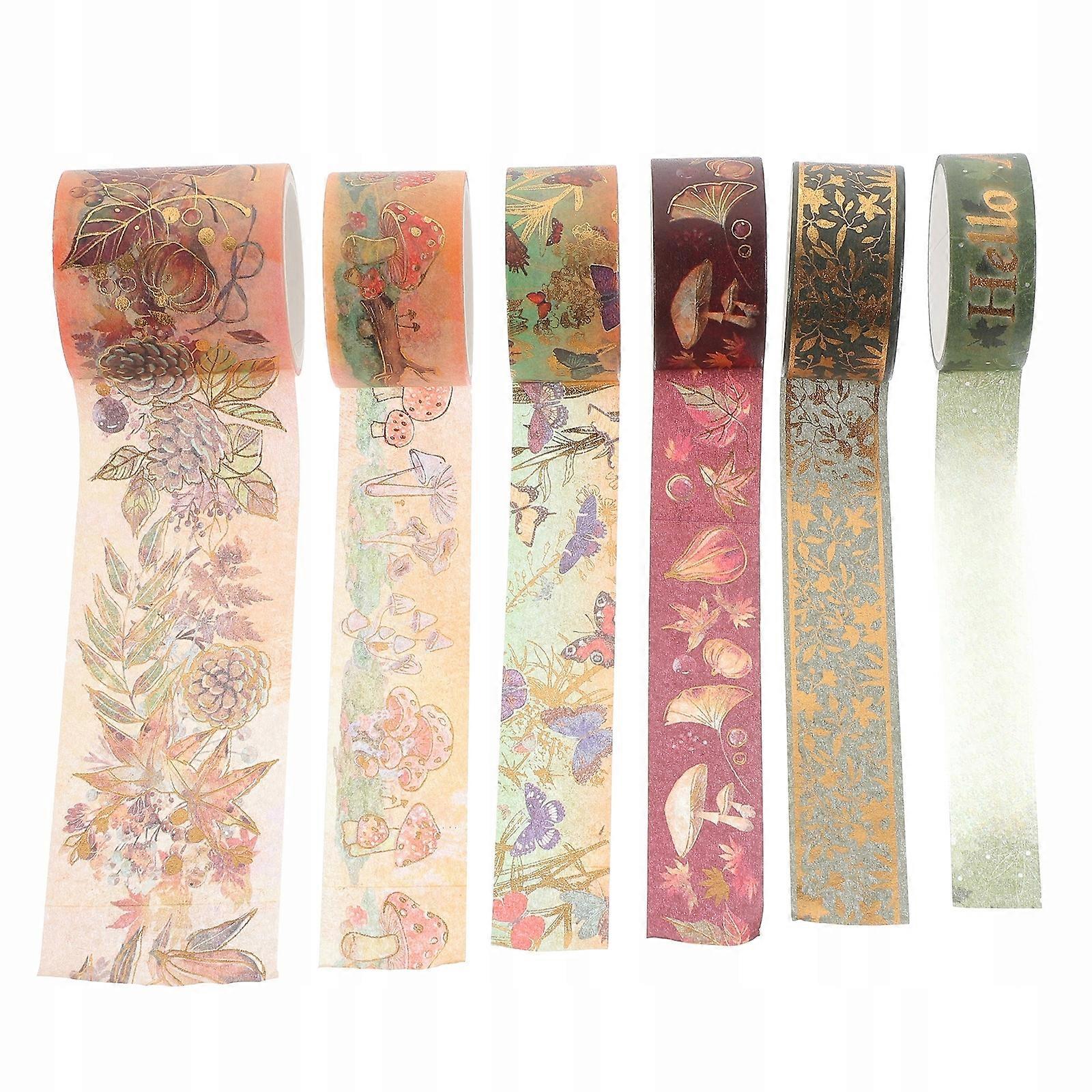 6 Rolls Journal Decorative Tape Diy Washi Tape