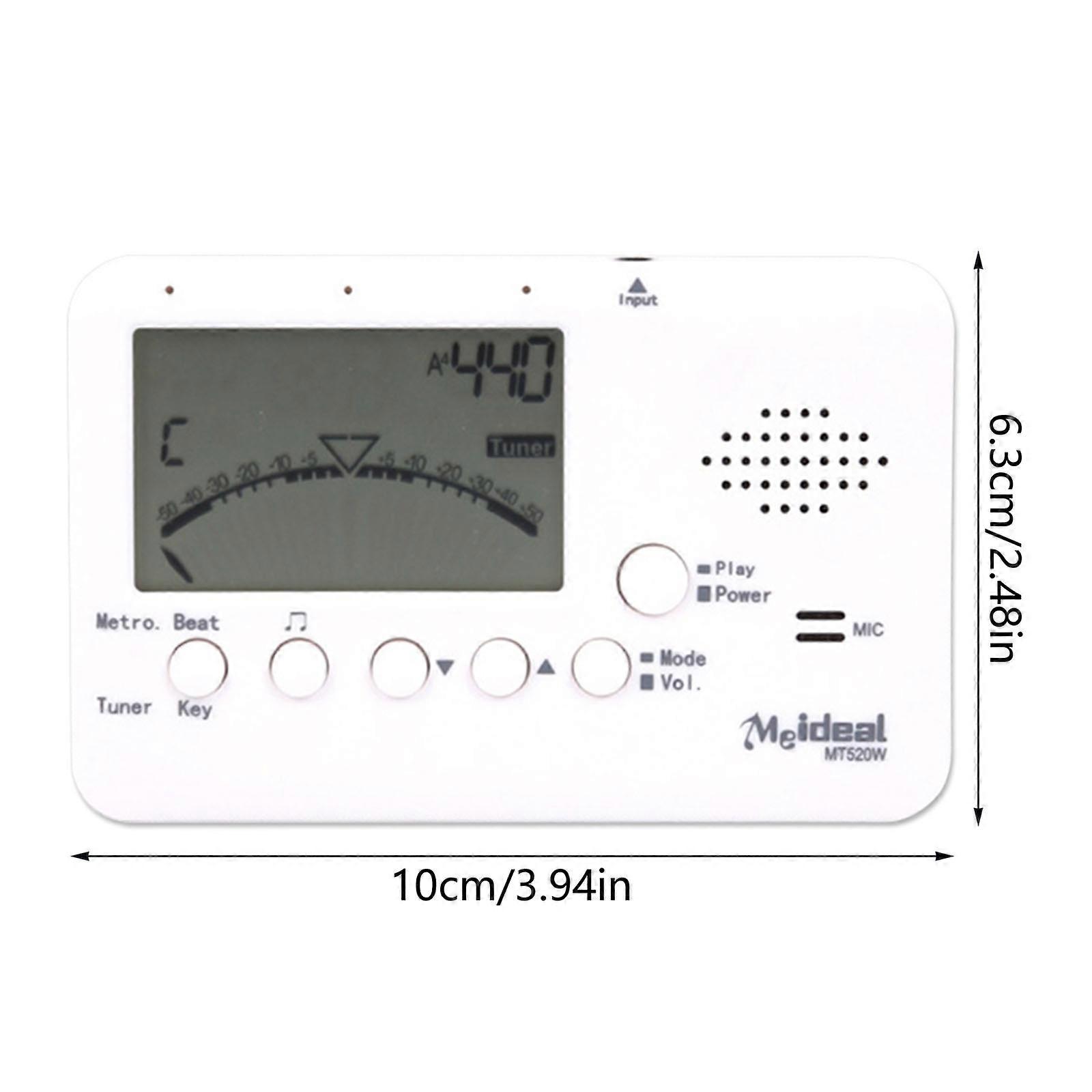 High Accuracy 3 in 1 Wind Instrument Tuner Large LCD Display Wind Instrument Power-saving Design for Clarin et Saxophone