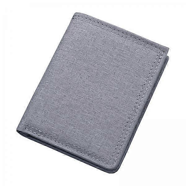 Men's Classic Canvas Billfold Wallet - Slate Grey &