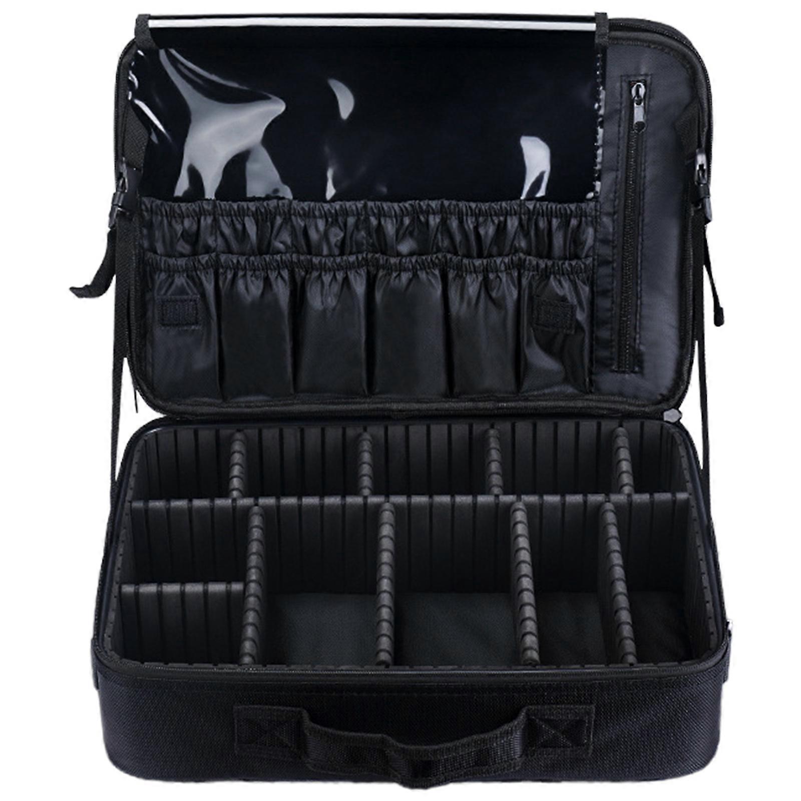 Oxford Cloth Makeup Bag Large Capacity Cosmetics Case with Multiple Compartments Portable Tool Brush Organizer Case