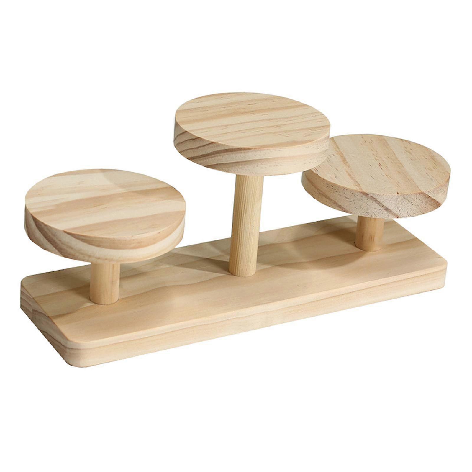 Wooden Display Rack Shelf Display Storage Stand for Cupcakes Home Decoration