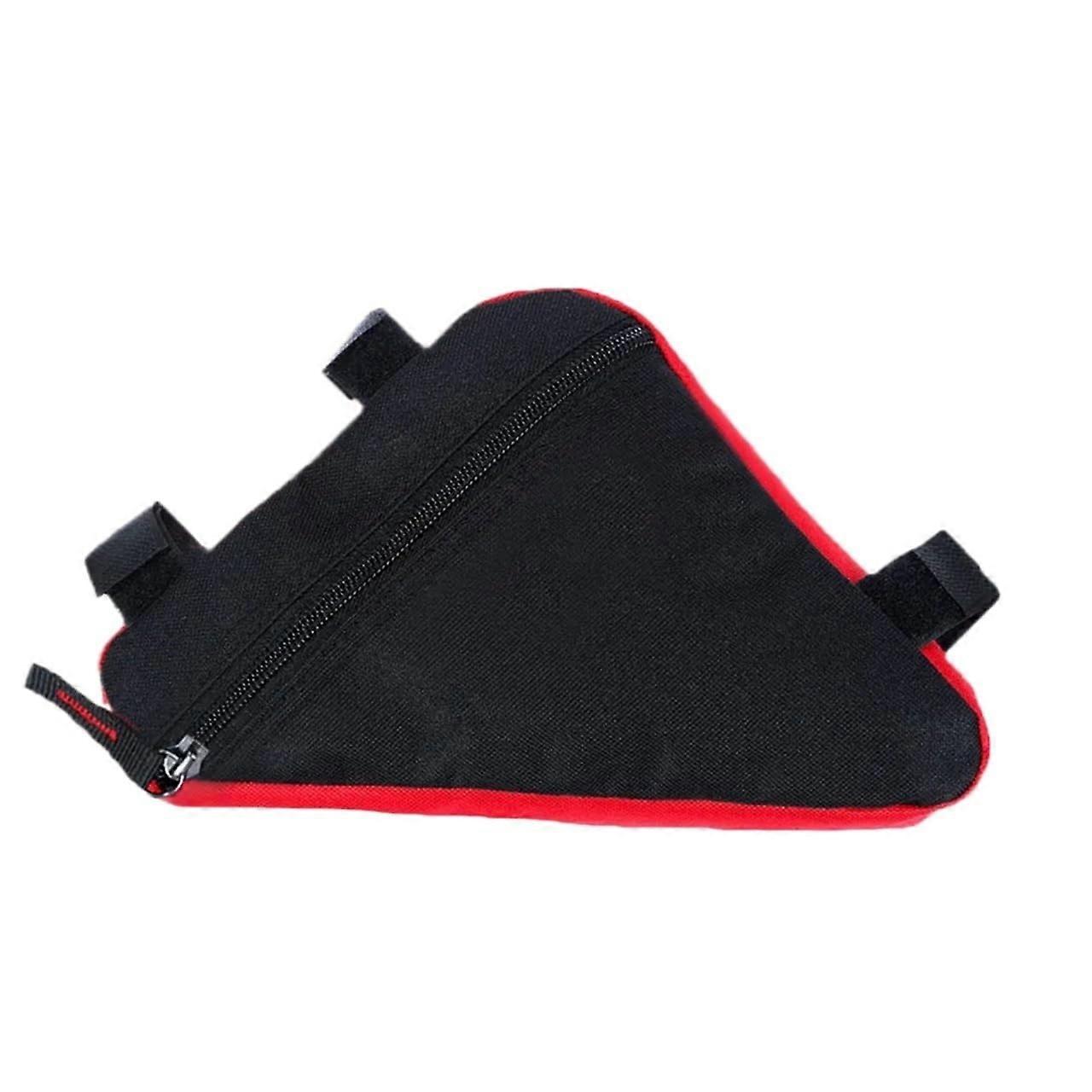 Bicycle frame bag front tube frame handlebar waterproof cycling bags triangle bag frame holder bicycle accessories (Red) Red