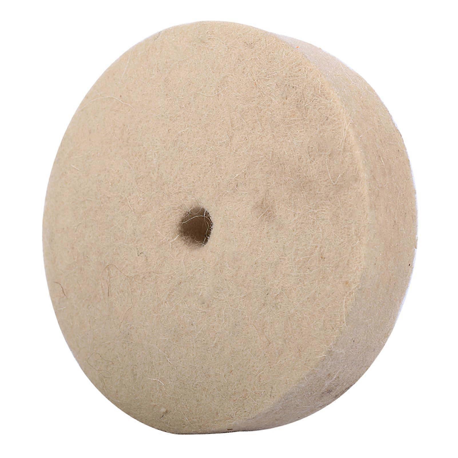 Felt Wool Polishing Disc 10.2 cm Beige For Metal And Glass Surfaces, Durable, Easy To Use With Grinding Paste