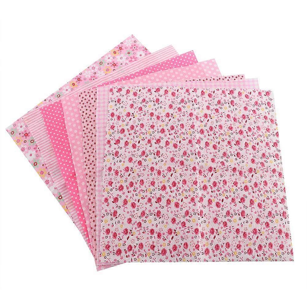Cotton Fabric Precut Bedding Squares, 7 Pieces, 25 X 25 Cm, DIY Quilting, Assorted Squares