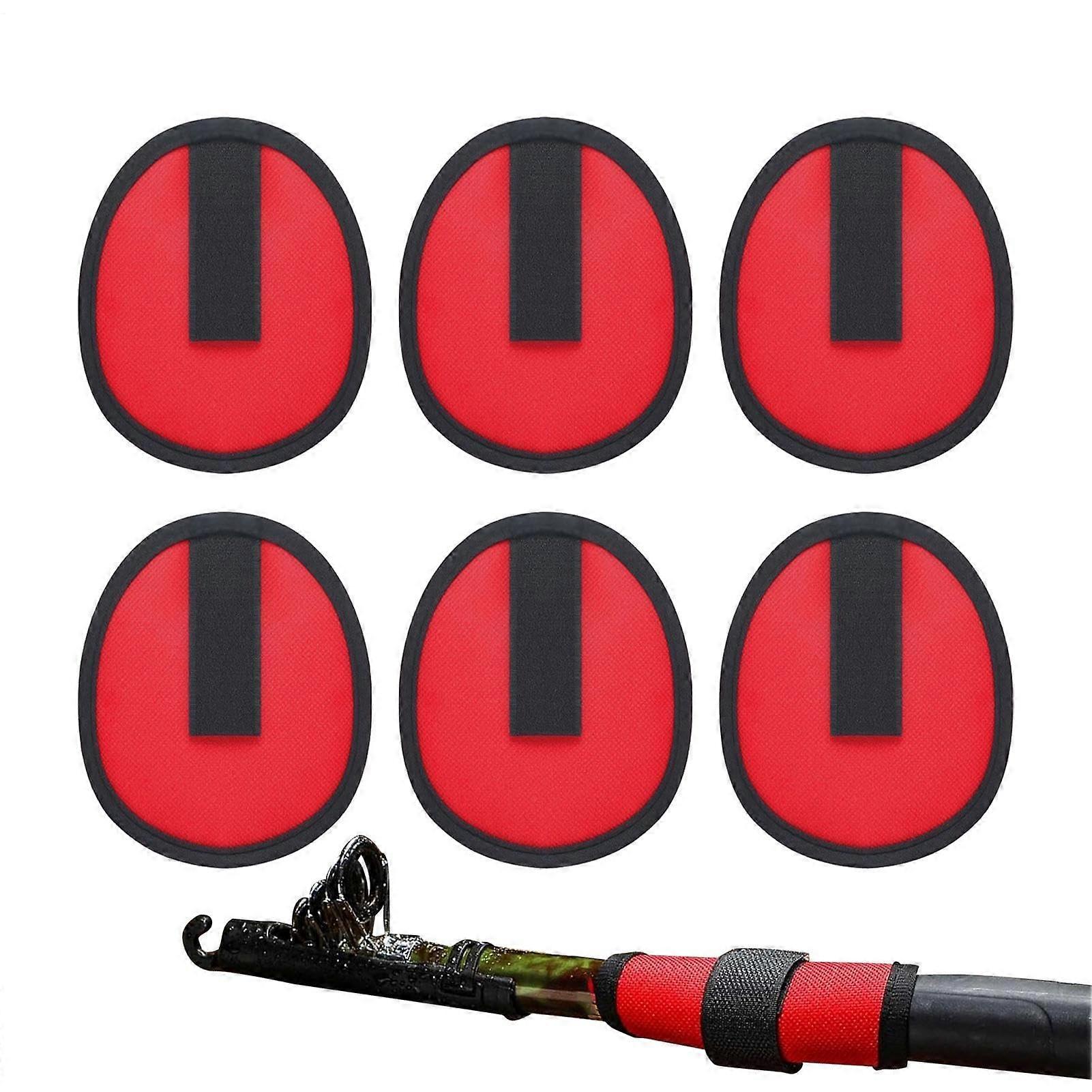 Fischereihakenabdeckungen Fishing Hook Covers, Lure Guards Set 6 For Ice Fishing, Red 10 Cm, Portable Pole Bait Cases