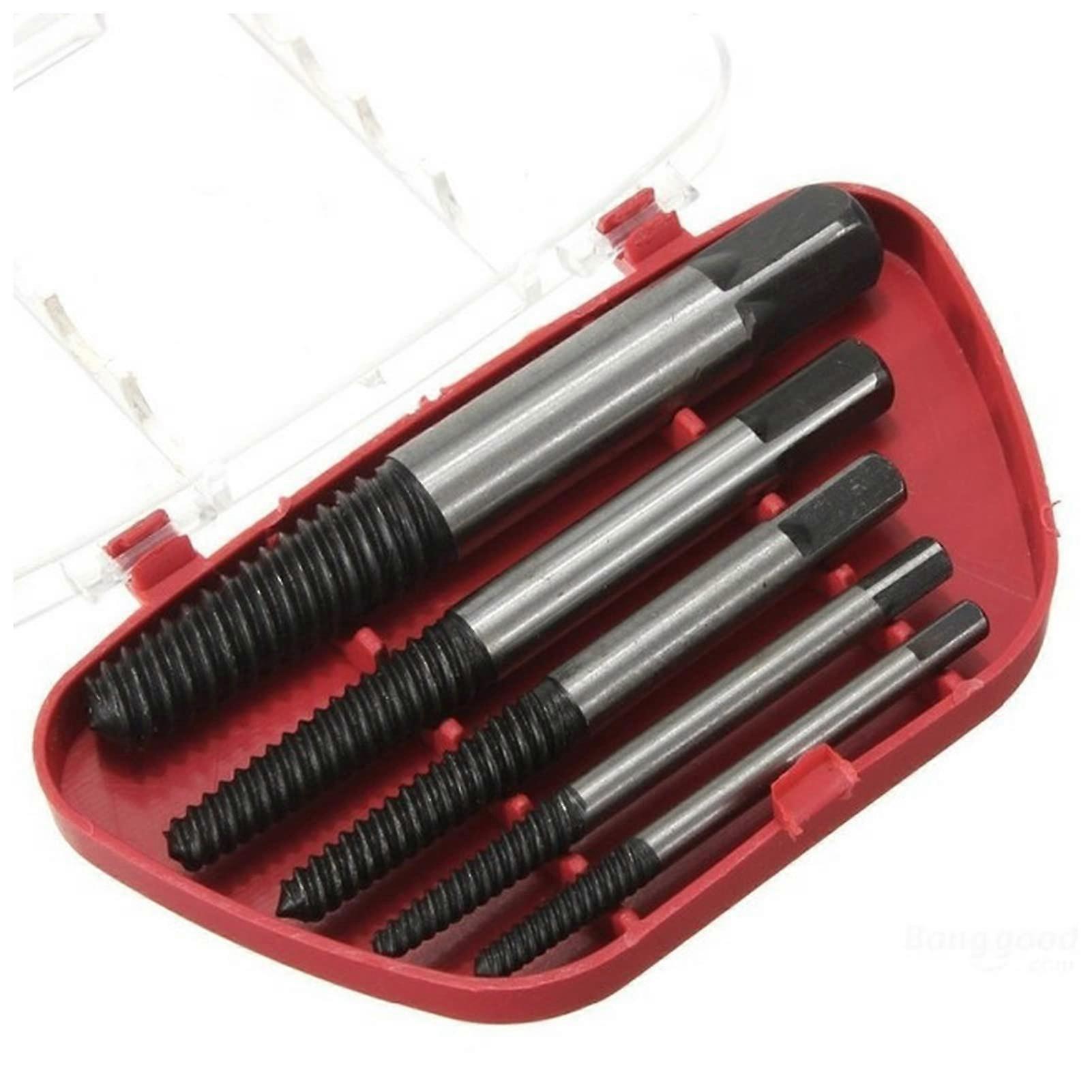 Screw Extraction Centre Drill Bits Guide Set Broken Bolt Remover Removal Speed Easy Out Step Drill Set Professional Black