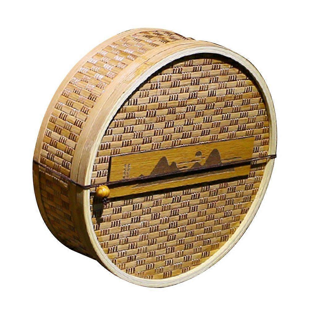 1Pc Useful Pu'er Tea Packing Box Creative Woven Bamboo Brick Tea Container