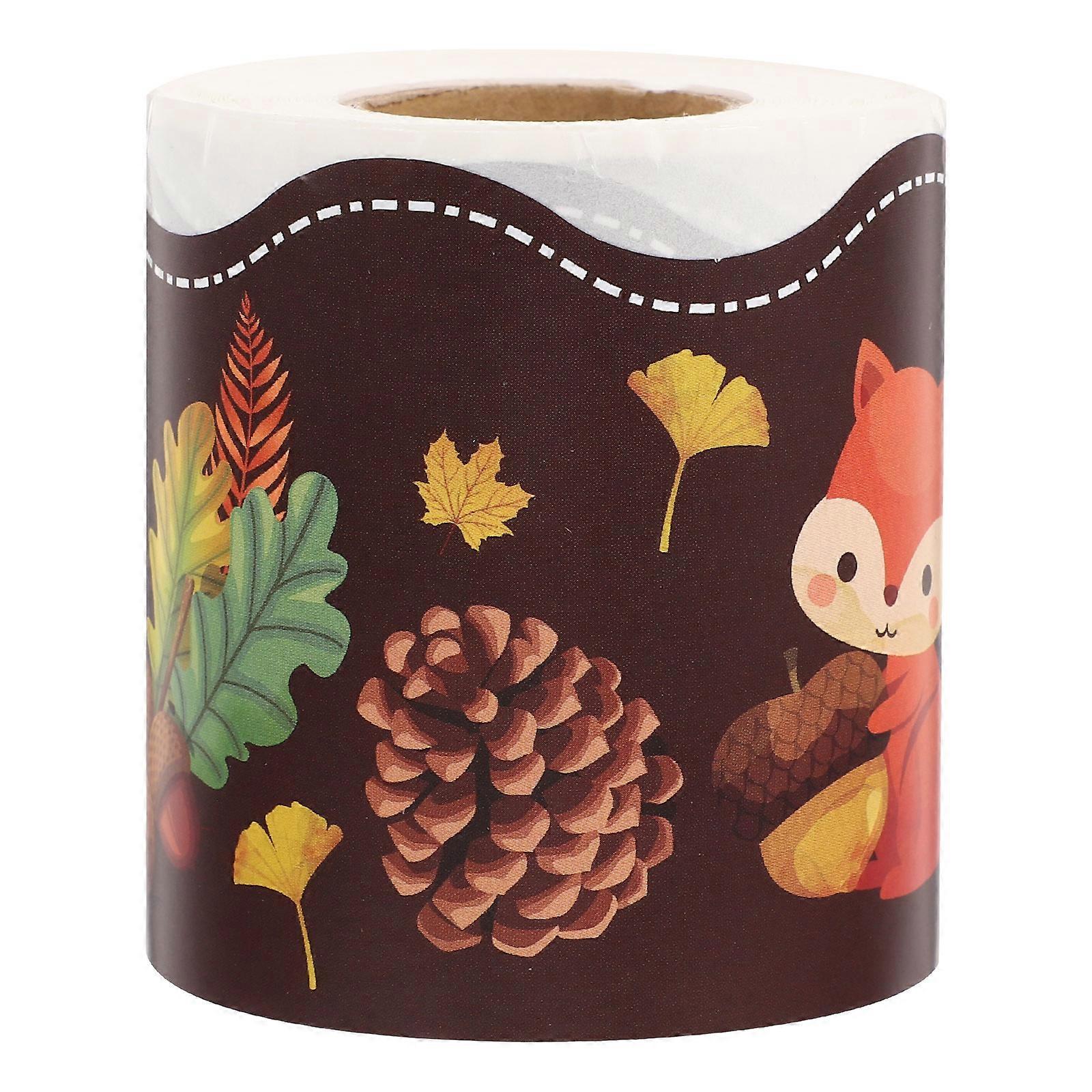 Decorative Border Trim Decorative Border Paper Window Decoration Light Brown 2000X7X0.1 Cm Photo Booth Props 1 Roll