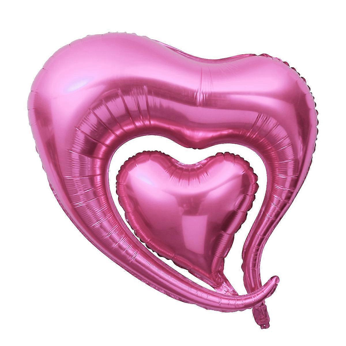 Macaron Heart-Shaped Balloons Decoration Item Hearts Shaped Foil Balloon 2Pcs