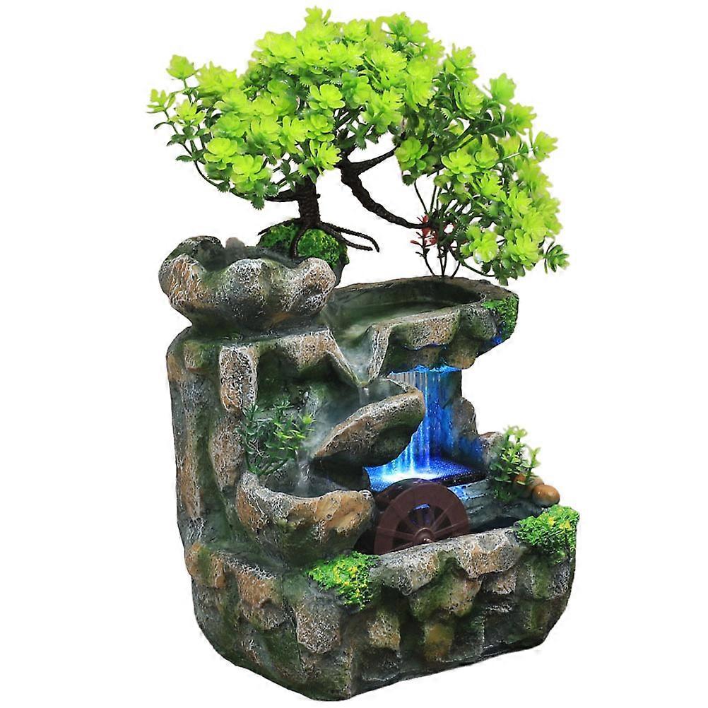 Decorative Office Water Features Resin Mini Fountain Table Decor Relaxing Water Fountain For Bedroom 1Pack