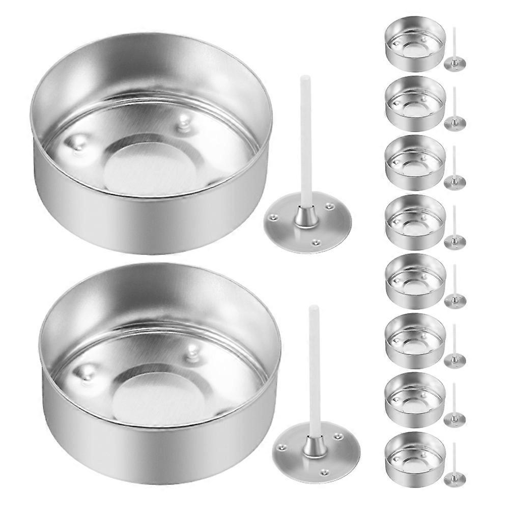 Empty Candle Cups Metal Diy Candle Making Candle Containers For Home Decor And Craft Projects 3.80X3.80X1.40CM 1 Set