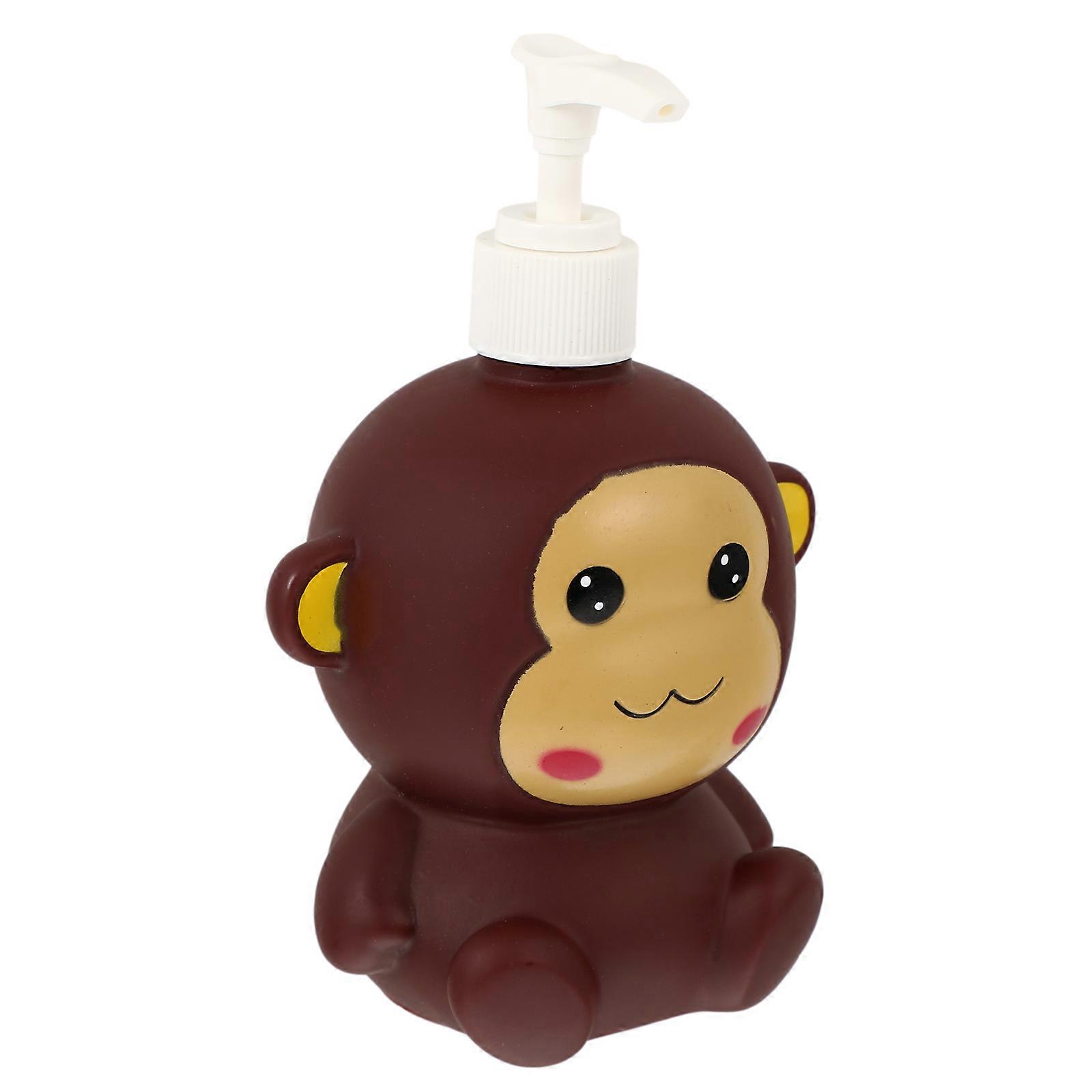 Cartoon Hand Soap Dispenser Monkey Shampoo Holder Bathroom Use 15.5x10x7cm Plastic Lotion Container 1Pack