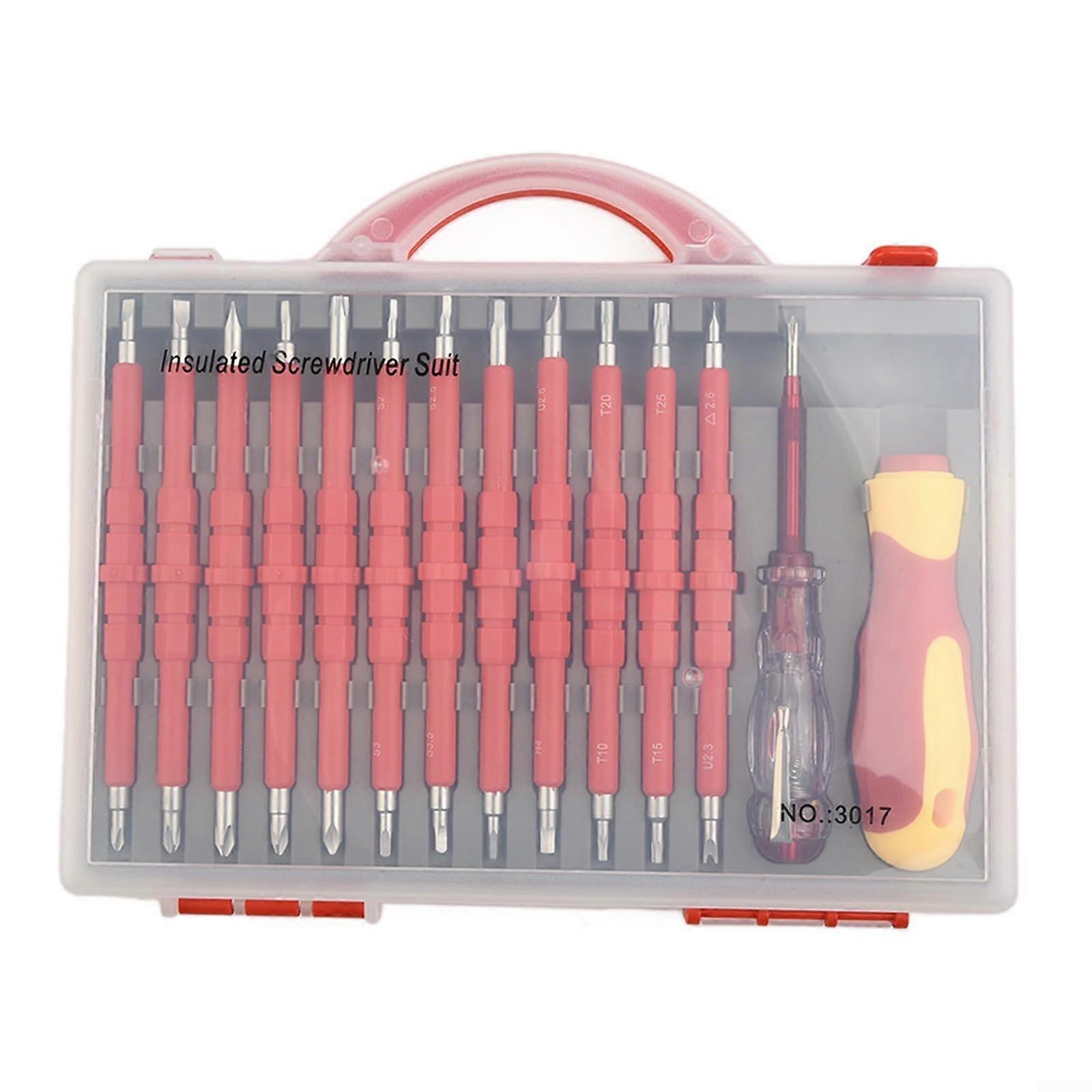 Professional Use Comprehensive Insulated Magnetic Screwdrivers AllinOne Tool Set with 14 Items