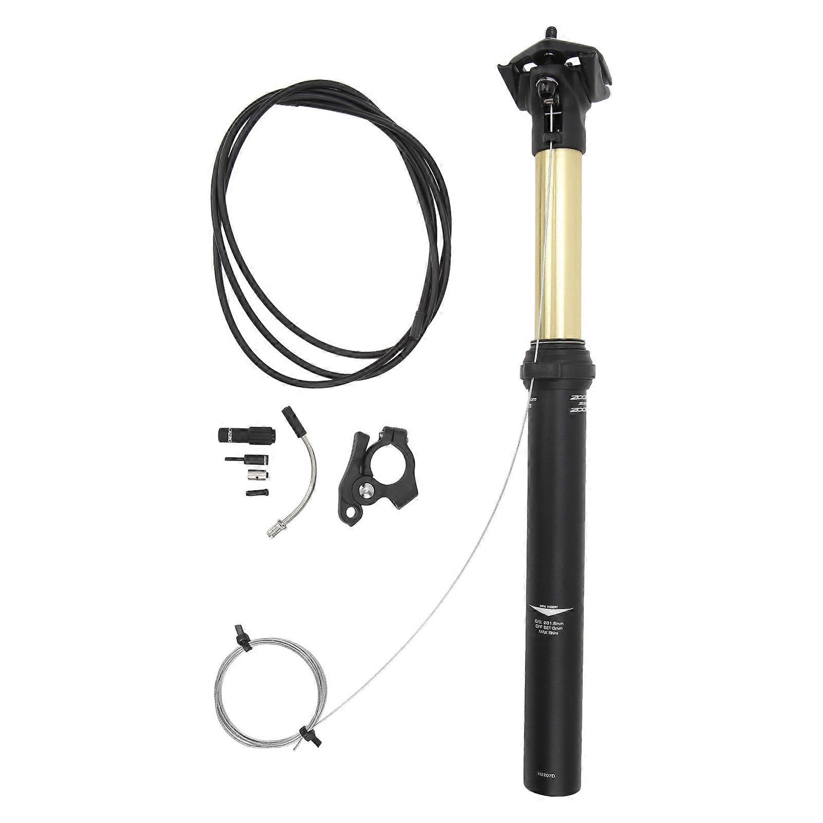 Aluminum Alloy Mountain Bike Seatpost 31.6 x 385mm External Rounding Remote Lockout