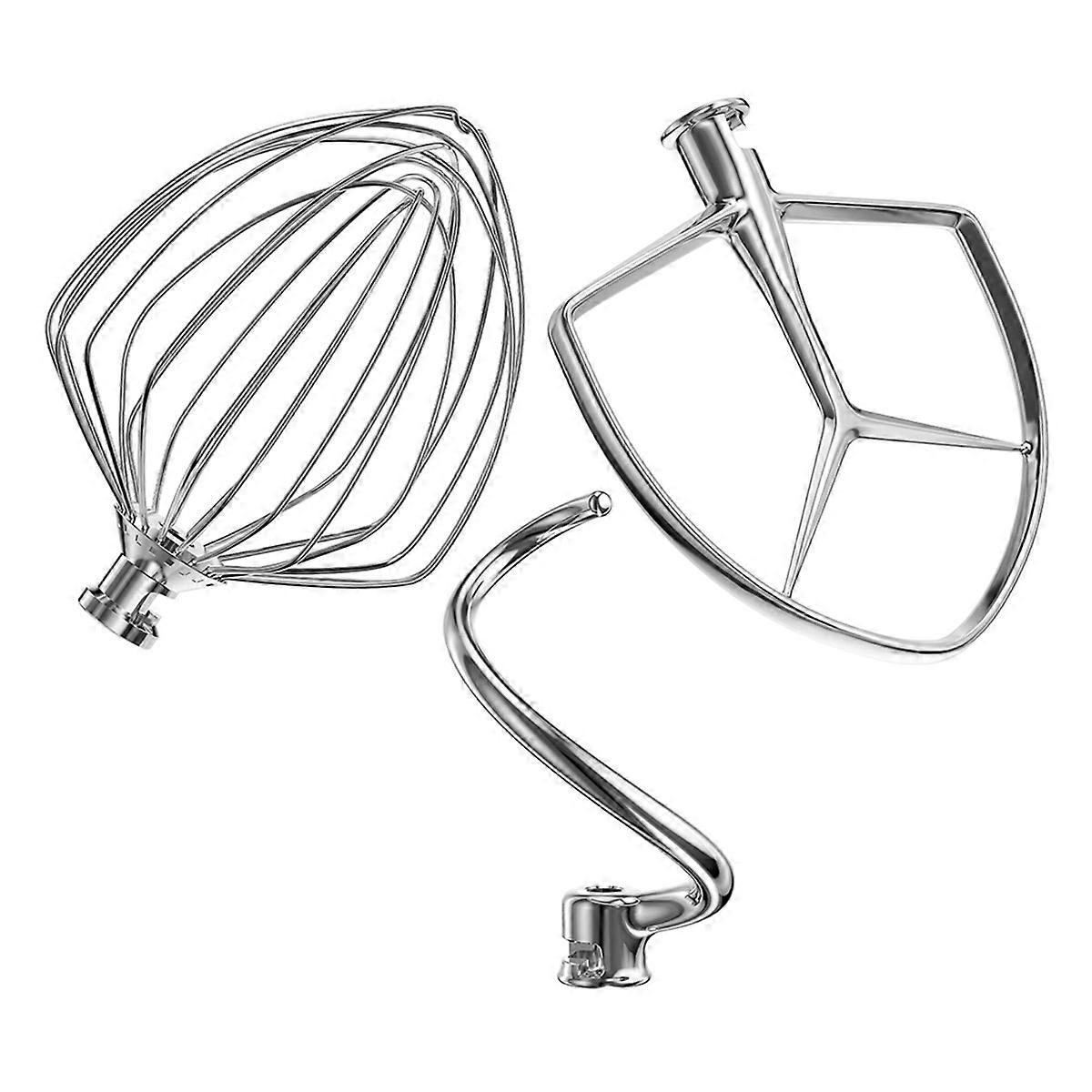 Stand Mixer Attachments Kit(Flat Beater,Dough Hook,Wire Whip Attachment) for Lift Stand Mixer and 7Quart Bowl