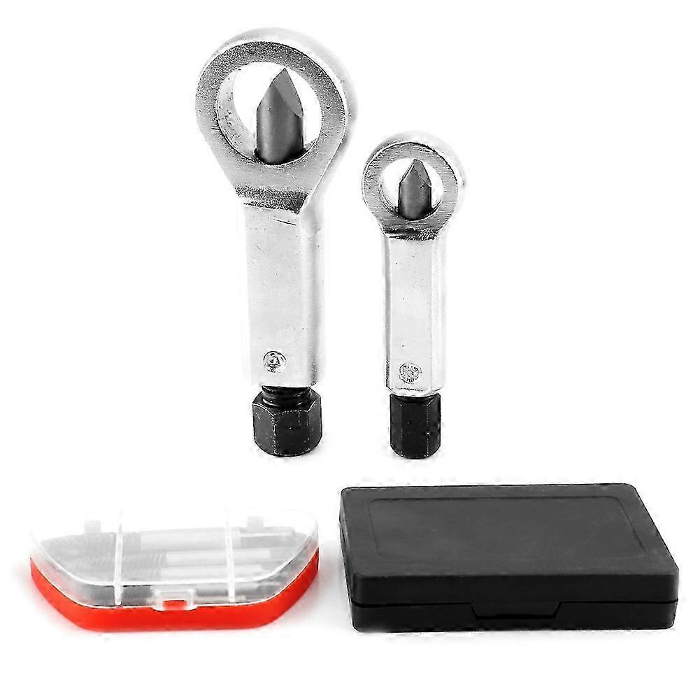 12pcs Nut Splitter Set Rusted Damaged Bolt Screw Extractor Remover Tool SZRH
