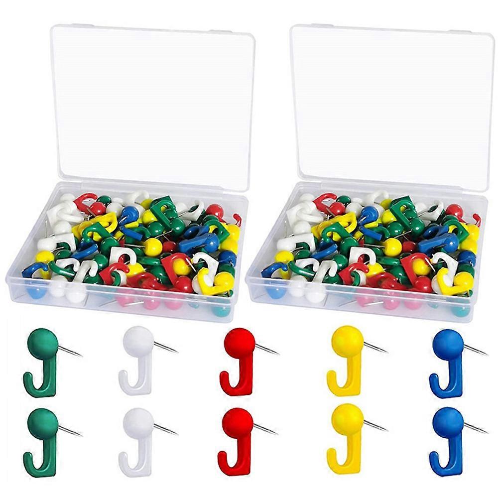 Cute Thumbtacks Small Thumb Tacks Bulletin Board Use Assorted Color ABS World Map Marking 100Pcs