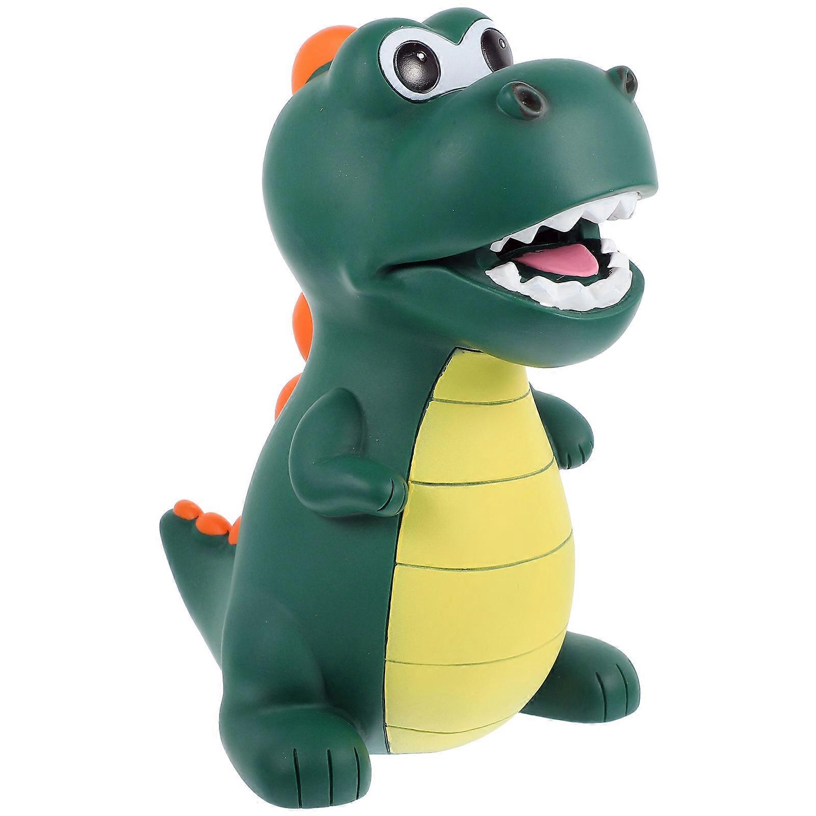 Dinosaur Shaped Piggy Bank Money Saving Home Decoration Green 21.5X17X14CM 1Pack