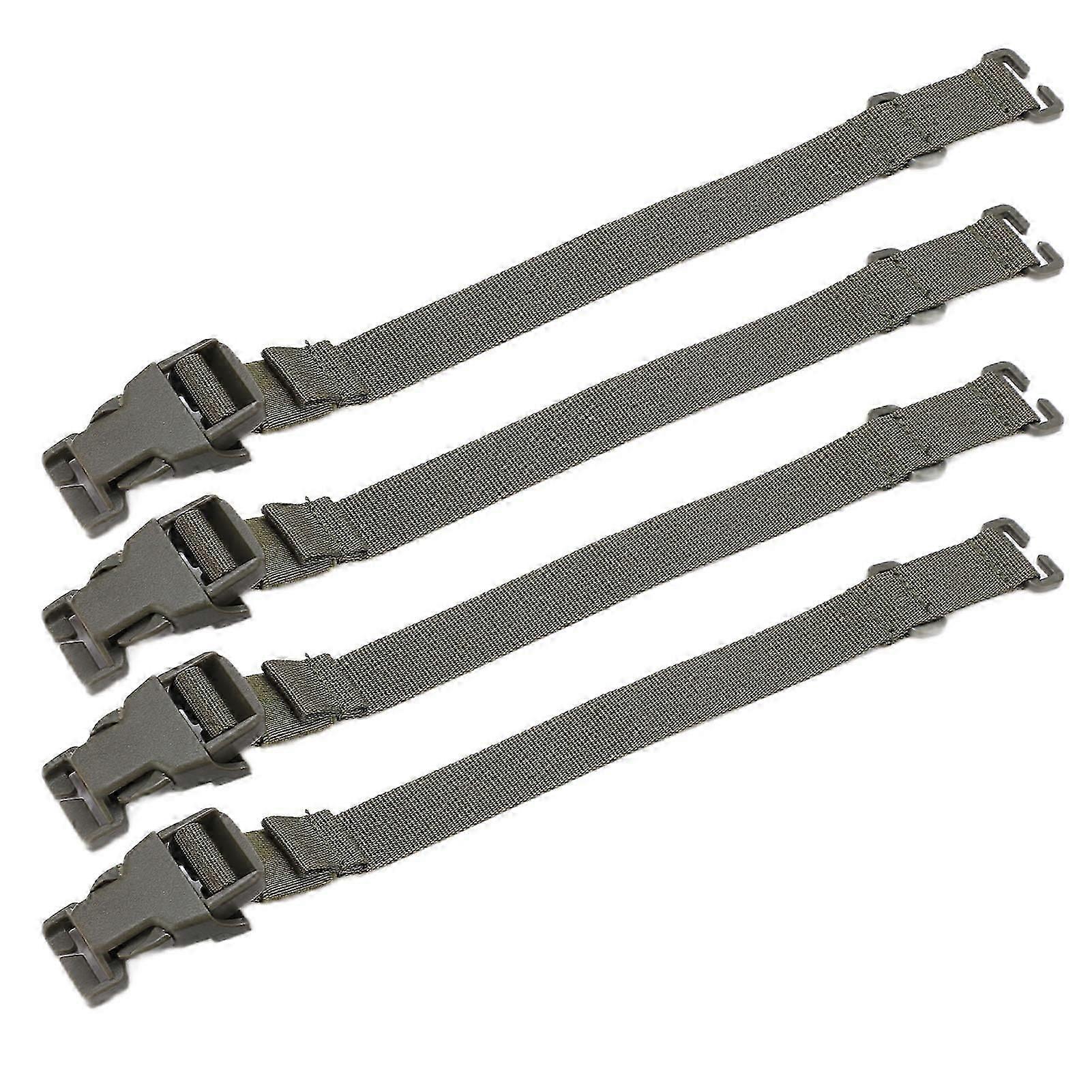 4 Pcs Travel Luggage Strap Adjustable Durable Multi Function Buckle for Outdoor ActivitiesGreen