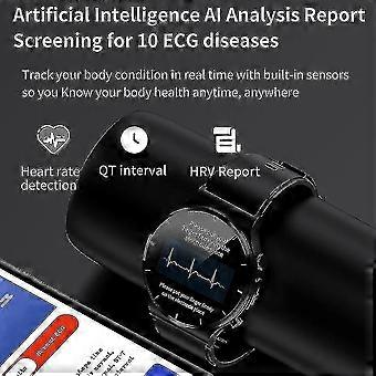 2022 Ecg + ppg Smart Watch Menn Blodtrykk hjertefrekvensklokker Ip68 Vanntett treningssporer Smartwatch