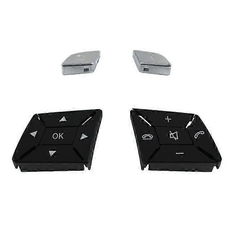 W204 W212 W218 Car Steering Wheel Control Menu Switch Button Cover Volume for C E A Class W156 W246 ,Silver