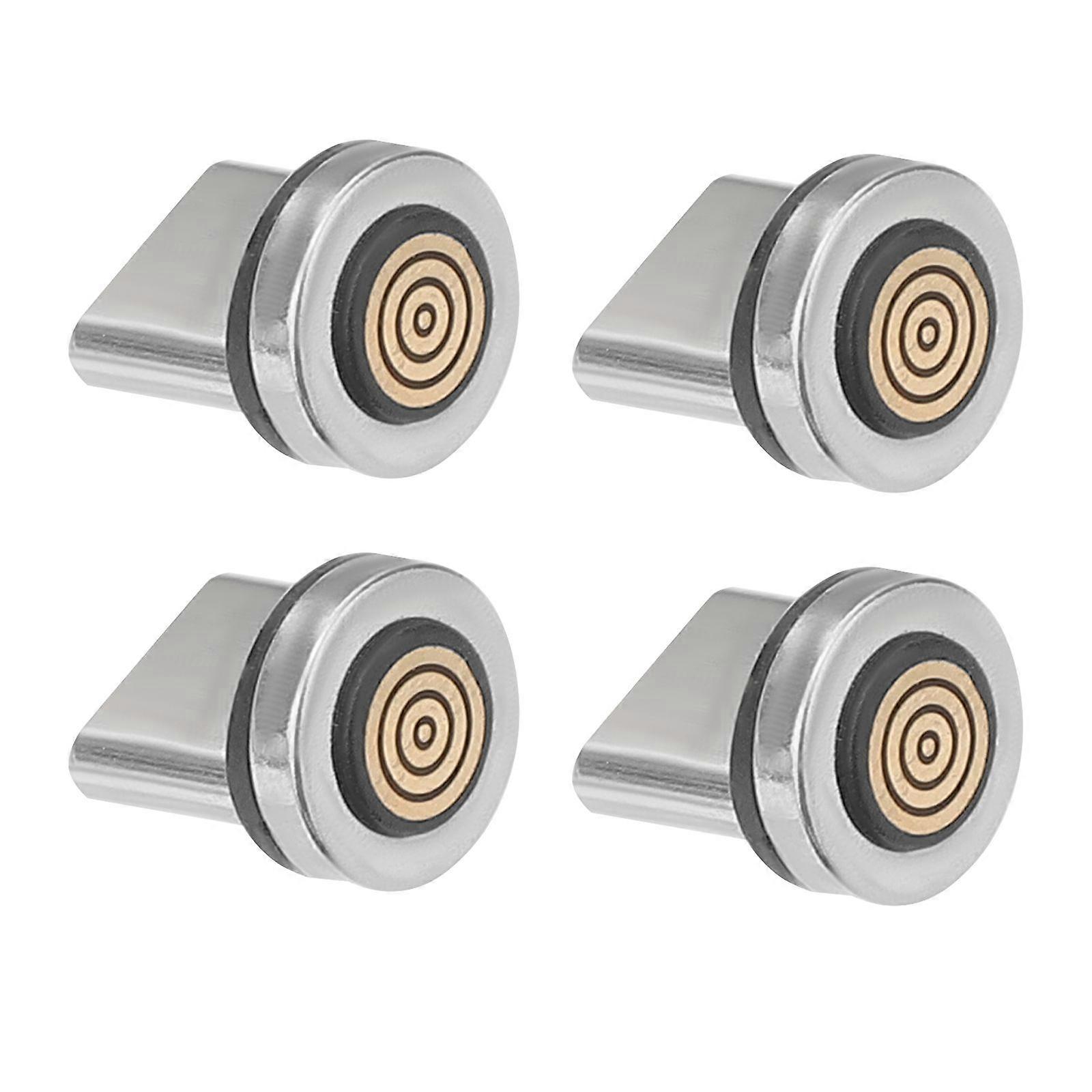 4pcs USB C Magnetic Adapter Rotatable Magnetic USB Cable Adapter Tip Connector