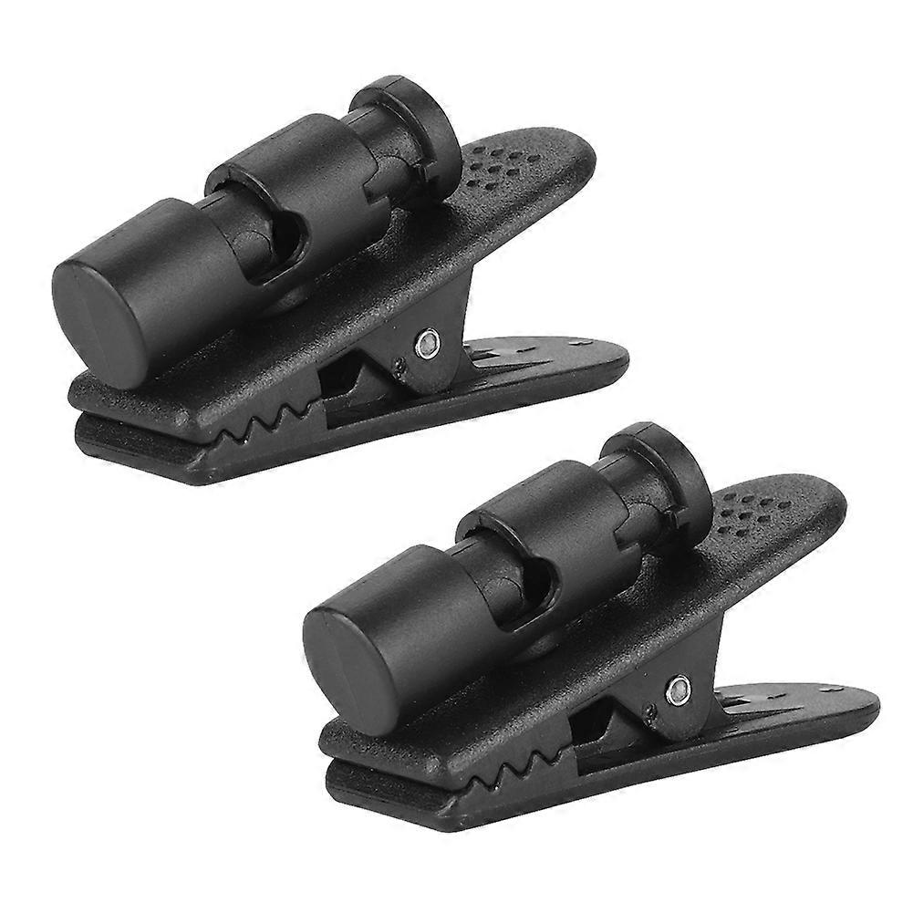 2 Pack Black Headphone Earbuds Large Clip